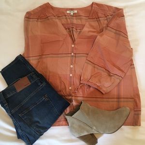 Madewell Morningview Tie Sleeve Shirt